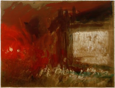 A Study of Firelight (Venice?) by Joseph Mallord William Turner